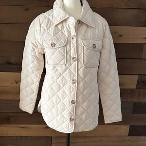 NWT Maurices Women's Cream Quilted Button Jacket Size XS